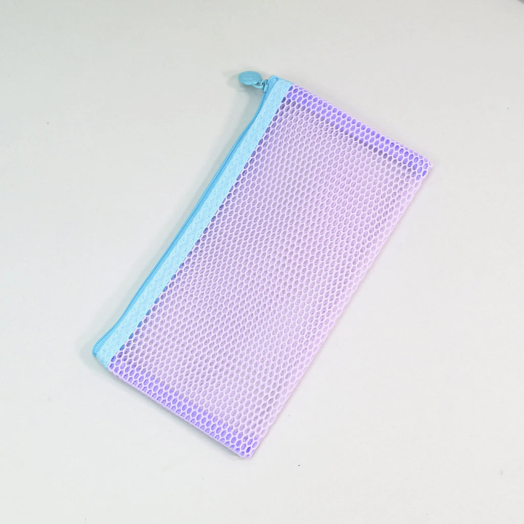 Macaron Mesh Zipper Pouch 5 Colors, Honeycomb Mesh Pencil Case, Portable Document Stationery Storage Bag for School Office Trave