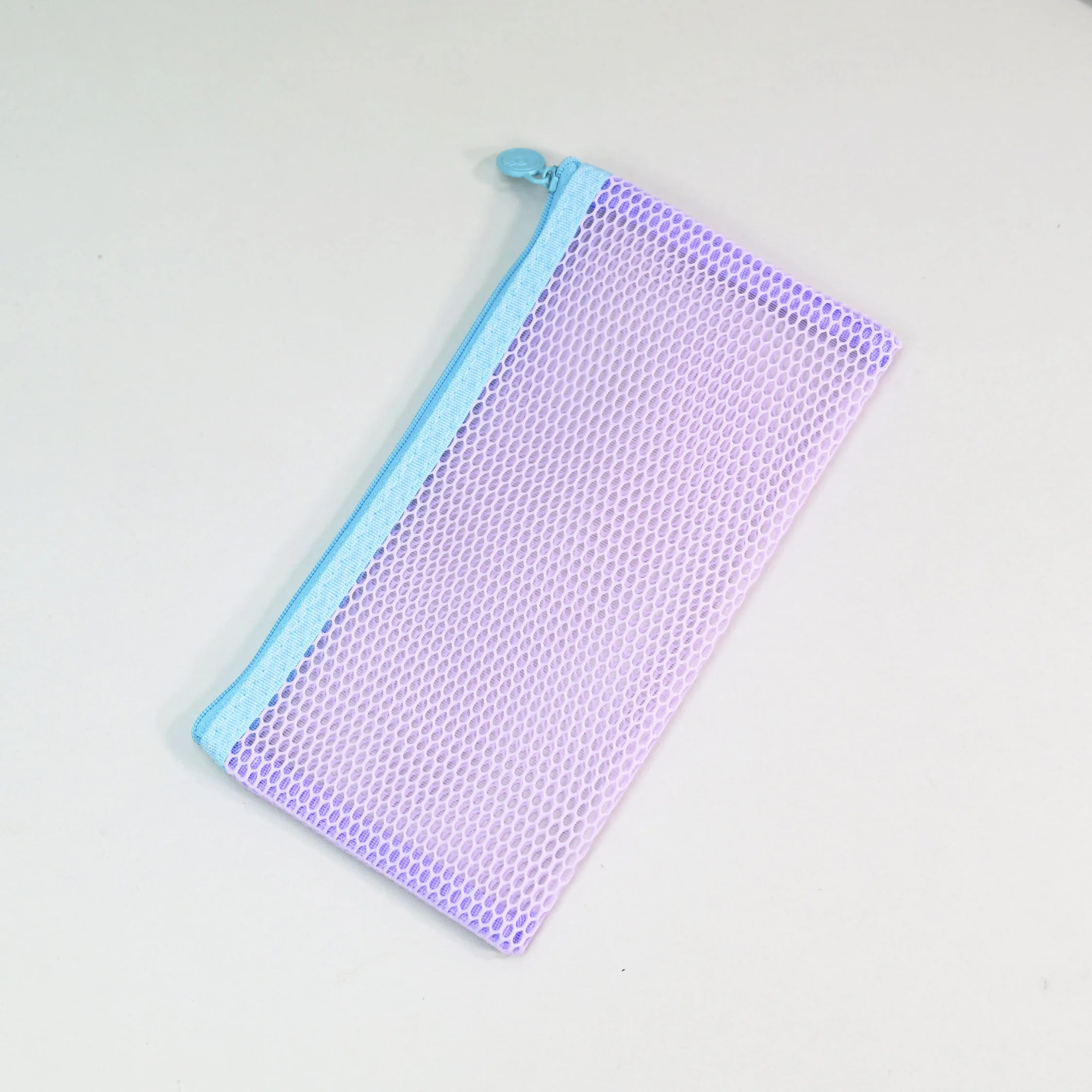 Macaron Mesh Zipper Pouch 5 Colors, Honeycomb Mesh Pencil Case, Portable Document Stationery Storage Bag for School Office Trave