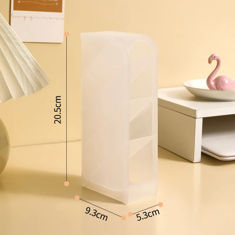 Multi-functional Stationery Storage Box Desk Multi-Layer Pen Holder Inclined Cosmetic Brush Storage Holder For Office Supplies