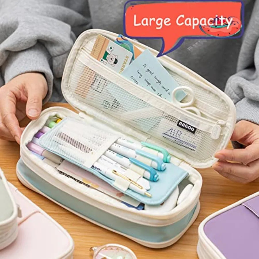 Big Capacity Pencil Case, Large Pencil Pouch Pen Box Bag - Back to School Supplies for Teen Girls Boys, Aesthetic Cute Pencil C