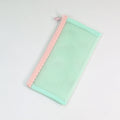Macaron Mesh Zipper Pouch 5 Colors, Honeycomb Mesh Pencil Case, Portable Document Stationery Storage Bag for School Office Trave