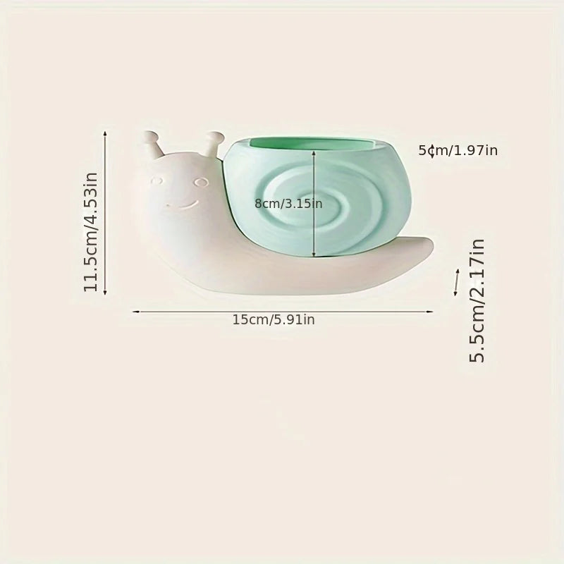1PC Cartoon Snail Pen Holder Desktop Office Pen Cup High-Value Stationery Storage Box for Boys and Girls Makeup Brush Storage
