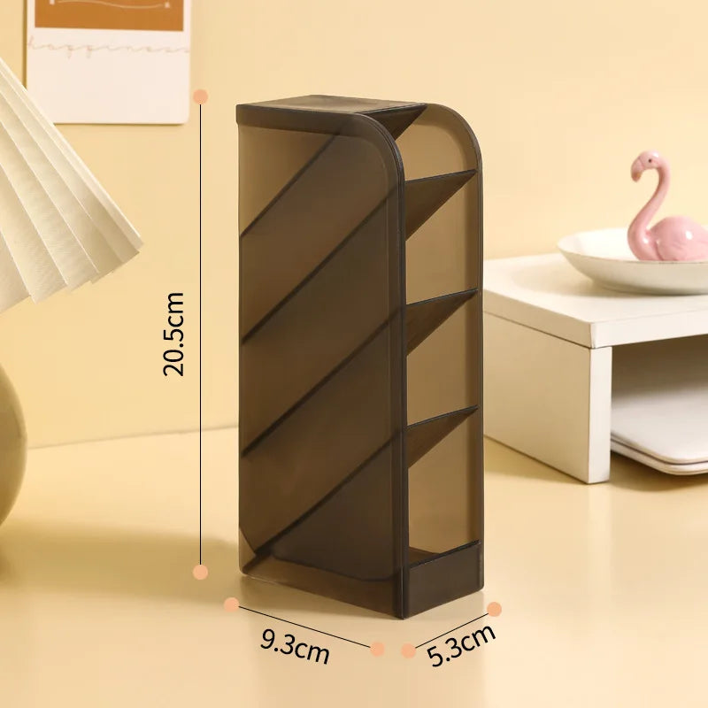 Multi-functional Stationery Storage Box Desk Multi-Layer Pen Holder Inclined Cosmetic Brush Storage Holder For Office Supplies