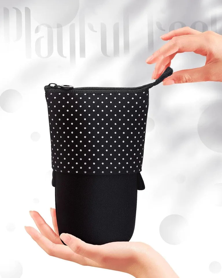 Standing Pencil Case, Telescopic Pen Pouch, Portable Pencil Holder, Kawaii Stand up Pencil Case, Spacious Pencil Pouch for School Office Supplies